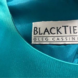 Green Satin Formal Dress Vintage